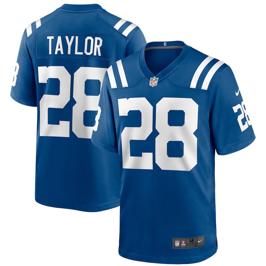Men Indianapolis Colts #28 Jonathan Taylor Nike Royal Game NFL Jersey->customized nfl jersey->Custom Jersey